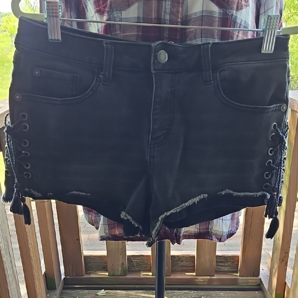 Hippie Laundry Women's Black Denim Shorts